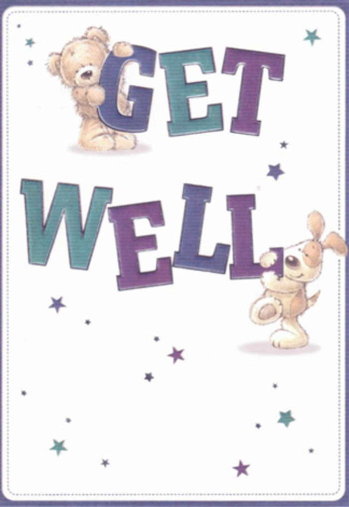 A celebration of caring and lighthearted comfort, this get well card is illustrated with a tender artistry that mirrors the bespoke floral arrangements crafted in Walthamstow. At the centre, a gentle bear and a lively puppy share the task of conveying good wishes, surrounded by a scatter of playful stars that drift across the creamy white background, as if carrying positive vibes from the heart of E17. The typography-big, bold, and reassuring in every curve-combines deep purples and fresh aquas, resonating with the cheerful resilience that defines the Walthamstow community. The tactile rendering of fur gives the bear a downy softness and the puppy a plush, endearing look-details as comforting as a freshly cut bouquet set upon a kitchen table on Hoe Street. The illustration's airy composition and inviting light evoke the serene clarity of a morning stroll through Walthamstow Wetlands. Each visual element, from the friendly eyes to the fluttering stars, radiates genuine warmth and a sense of hope. Paired with a Walthamstow Flowers bouquet, this card is a heartfelt companion, perfect for sending encouragement and a touch of joy to anyone recovering nearby.
